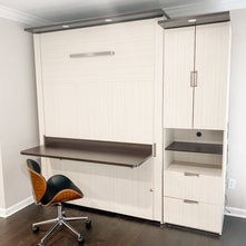 Murphy bed closed with desk